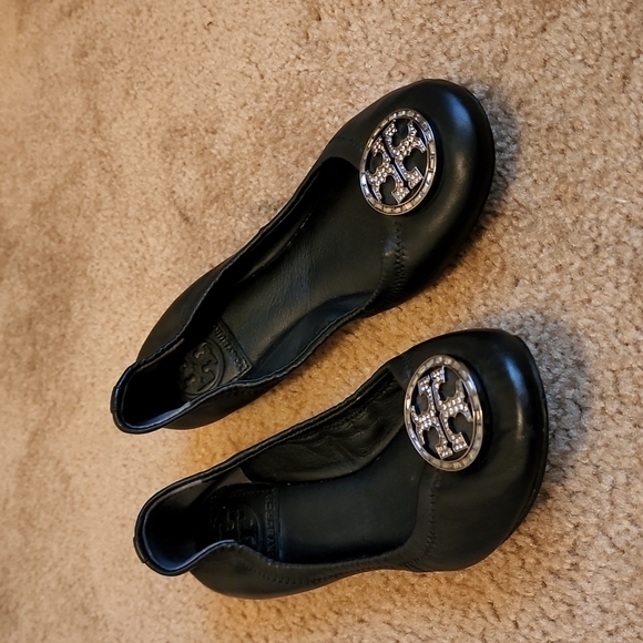 Tory Burch Rhinestone Reva Ballet Flats - Picture 2 of 15